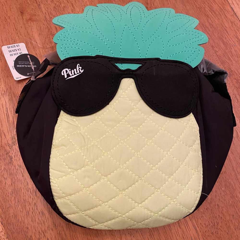 Pink pineapple cooler with shoulder strap cute NWT